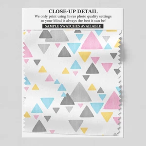 281 Confetti Triangles Rainbow Roller Blind - various sizes, blackout FREE P&P - Picture 1 of 4