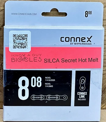 NEW! Connex by Wippermann 808 6/7/8 Speed Chain – Silca Super Secret WAXED - Image 1 of 4