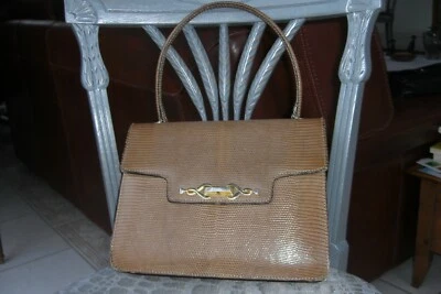 très joli sac à main  en Lézard  TBE vintage - Photo 1/4