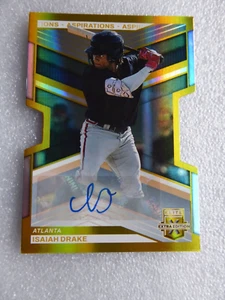 2023 Panini Elite Extra Edition ISAIAH DRAKE Die Cut GOLD *AUTO RC Rookie 24/24 - Picture 1 of 5