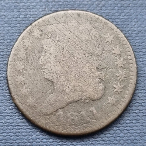 1811 Classic Head Half Cent 1/2 Cent Circulated RARE #50727 Cover