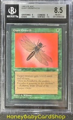 MTG Ice Age 1995 Giant Growth BGS 8.5 NM/MT+ Silver Age Iconic Staple - Image 1 of 4