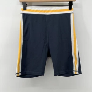 Pantalón Corto de Motociclista Wilo The Label Mujer M Cintura Alta Azul Amarillo Rayas Atletismo - Imagen 1 de 4
