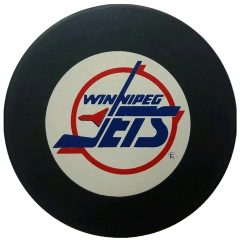 WINNIPEG JETS NHL TRENCH MFG. MADE IN CZECHOSLOVAKIA GAME PUCK JOHN A. ZIEGLER Cover