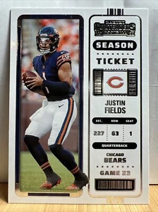 2022-23 ABBONAMENTO STAGIONALE PANINI CONTENDERS JUSTIN FIELDS #20 Chicago Bears **NUOVO DI ZECCA** - Foto 1 di 2
