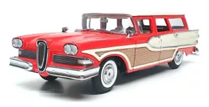 Danbury Mint 1/24 Scale DAN11 - 1958 Edsel Bermuda 6-P Stn Wagon - Red/White - Picture 1 of 7
