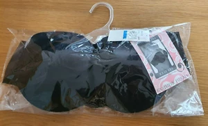Womens Fashion Forms Strapless Padded Wrap Bra UK 36C Black Underwear - Picture 1 of 3