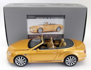 Paragon 1/18 Scale PA-98232R Bentley Continental GT Convertible 16 Sunburst Gold - Picture 1 of 6