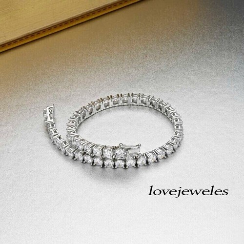 VALENTINO Bracciale Tennis Diamante Lab Creato 6 50CT Taglio Rotondo VVS1 Argento Sterling 925
