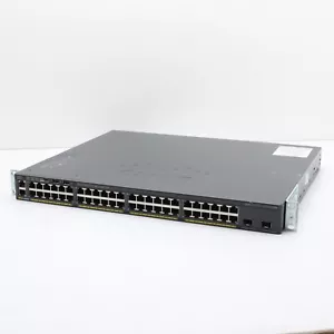 Cisco WS-C2960X-48LPD-L V06 C2960x Gigabit Switch 48 Port PoE+ 2 x 10G SFP+ L2 - Photo 1/14