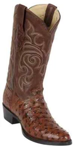 Los Altos Genuine Kango Full Quill Ostrich WESTERN Boots Round Toe D 650360 - Picture 1 of 2