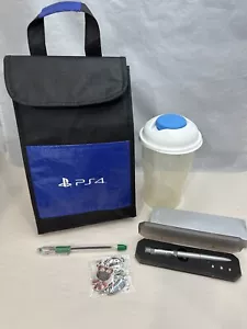 Sony Playstation Promo Lot- Light Up Pen w/Case Blue Light, PS4 Lunch Bag, More! - Picture 1 of 9