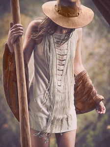 Free People Heat Fringe Shift Dress Size 6 NEW MSRP: $400 - Picture 1 of 6