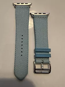 Apple Watch Hermès - Cinturino 45mm Bleu Céleste/Écru Toile H Singolo Tour - Foto 1 di 18