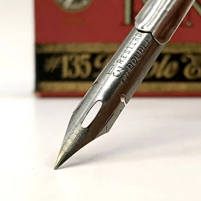 Двойная эластичная ручка Esterbrook 135 в коробке - РЕДКАЯ версия 1916-х годов ручная шлифовка АНТИКВАРНАЯ - Изображение 1 из 4
