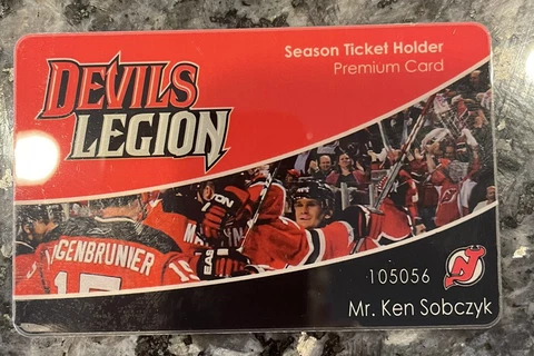 Vintage New Jersey Devils Season Ticket Holder VIP Card Cover