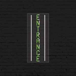 Insegna Ingresso per Espositori Aziendali | LED Flex Neon | 13"W x 32"H x 1"D - Foto 1 di 4
