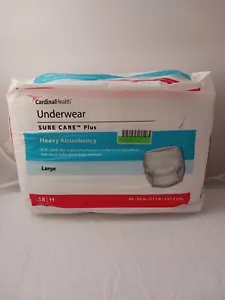 Cardinal Health Underwear Sure Care Plus Heavy Absorbency, Size Large, 18 Count - Picture 1 of 8