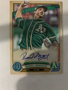 2019 Topps Gypsy Queen On-Card Auto Autograph GQA-DM DANIEL MENGDEN Athletics - Picture 1 of 2