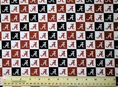 SYKEL University of alabama college football !" Squares By the 1/4 yard cotton fabric