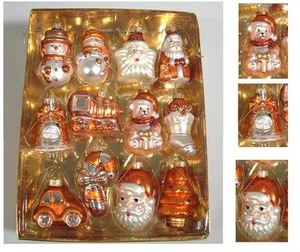 Box No.12 Christmas Decorations Assorted in Blown Glass Hand Decorated 107538 - Picture 1 of 1