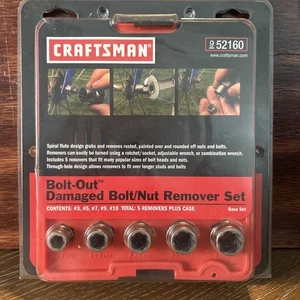 SEARS Craftsman EE. UU. 9 52160 Juego de extractor de pernos/tuercas dañados atornillados (B2) - Imagen 1 de 3