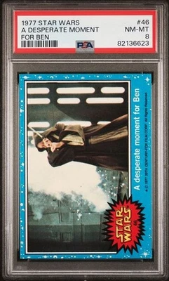 1977 Topps Star Wars Obi-Wan Kenobi A Desperate Moment for Ben #46 PSA 8 5i5 - Image 1 of 2