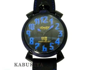 GaGa Milano Manuelle 45mm Men’s Watch, Automatic, Blue/Black Dial, Used - Picture 1 of 5