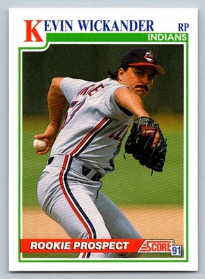1991 Score #355 Kevin Wickander Cleveland Indians - Image 1 of 2