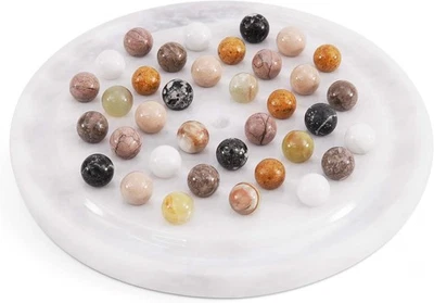 Marble Solitaire Game 10" Board with 42 Pieces – Classic Brain & Tabletop Puzzle - Image 1 of 4