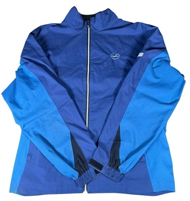 FootJoy DryJoys HydroLite Golf Rain Jacket Mens M Blue Waterproof Full Zip - Image 1 of 4