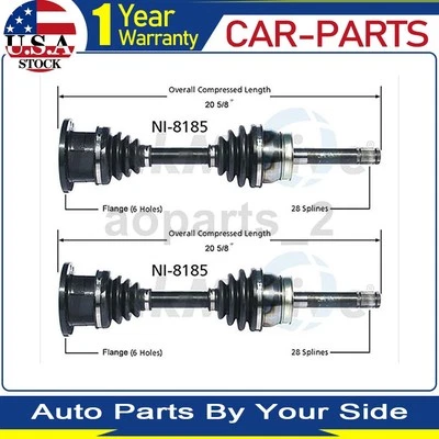 2 eixos dianteiros TrakMotive CV junta eixo para INFINITI QX4 2003 2002 2001 2000 - Imagem 1 de 2