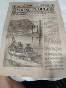 Jun 1880 Harper's Young People Cubierta con grabado - Imagen 1 de 1
