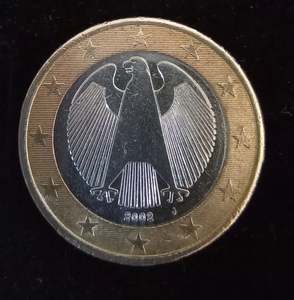 Germany 1 euro 2002 J Series Rare Coin - Image 1 of 4