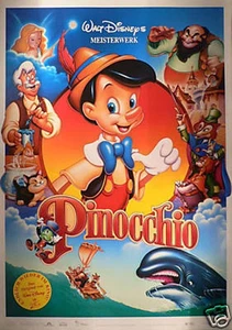 Pinocchio - Walt Disney - Zeichentrickfilm - Filmposter A1 84x60cm gerollt - Picture 1 of 1