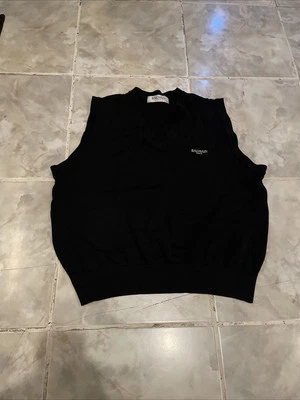 Chaleco elegante vintage Balmain Paris para hombre talla 150 cm talla XS-S negro  Foto 1 de 4