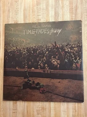 Neil Young - Time Fades Away W/Lyrics Poster Vinyl LP Record Album VG+/VG+ - Image 1 of 2