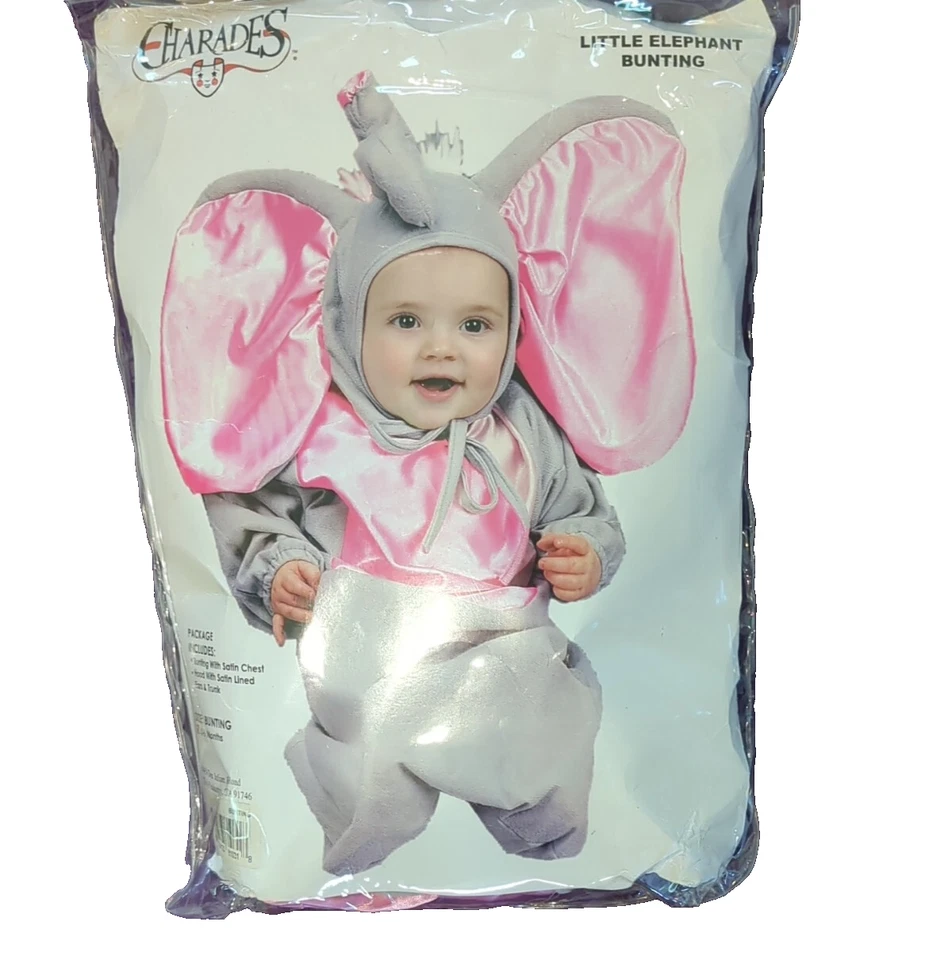 Disfraz de Halloween Charades 0 a 6 Mos bebé elefante Foto 1 de 4