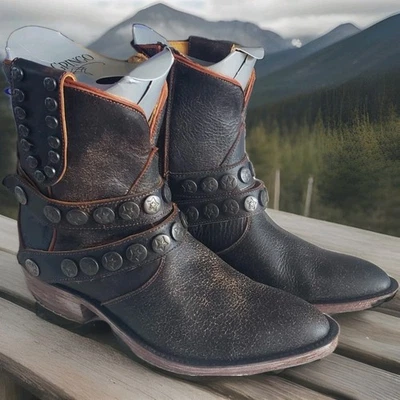 OLD GRINGO Silverton Botas de Vaquero de Tobillo Corto Marrón 8.5 NUEVAS CON CAJA Venta al por menor $525 Foto 1 de 2