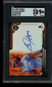 Bo Jackson 2016 Topps Tribute #TA-BJA Orange Refractor/25 SGC 9 Auto 10 - Imagen 1 de 3
