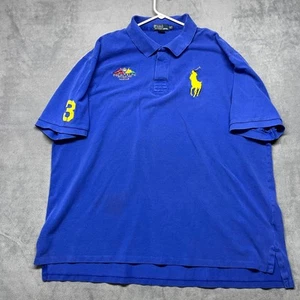 Polo Ralph Lauren Poloshirt Herren 4XLT Blau Yacht Club Big Pony Logo Baumwolle - Bild 1 von 9