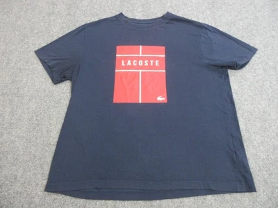 Lacoste Sport Shirt Mens 4XL Navy Ultra Dry Graphic Tennis Court Crewneck Tee - Image 1 of 4