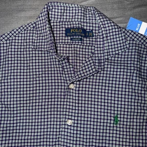 Polo Ralph Lauren Herren Classic Fit Kariertes Button Down Hemd Blau Grün Größe S - Bild 1 von 6