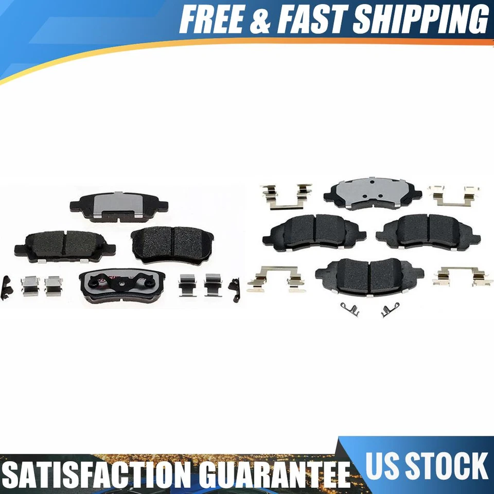 Juego de 2 juegos de pastillas de freno delanteras traseras para Dodge Caliber 2008 2009 2010 2011 2012 Foto 1 de 4