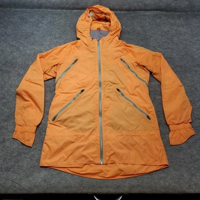 Женский дождевик Lululemon размер 6 оранжевый Make It Rain с вентилируемыми карманами на молнии - Изображение 1 из 4
