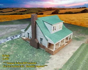 N Scale Building - Pre-Cut CARDSTOCK PAPER Cape Cod Style House CCN02 - Bild 1 von 8