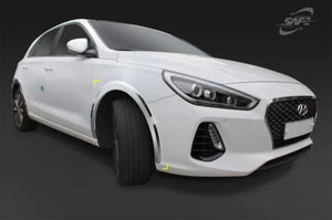 Chrome Fender Molding 8pcs for 2017/May ~ 2018 Hyundai Reinvented i30 PD Hatch - Picture 1 of 8
