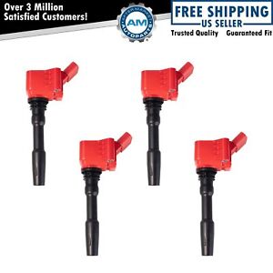 4pc Premium Performance Engine Ignition Coil Set for Audi Volkswagen New