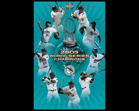 Florida Marlins 2003 World Series Champions Vintage Commemorative 22x34 POSTER Cover