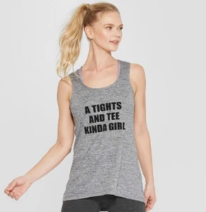 Women's Tights and T-Shirt Graphic Tank Top - C9 Champion-Black Heather-NWT - Picture 1 of 2